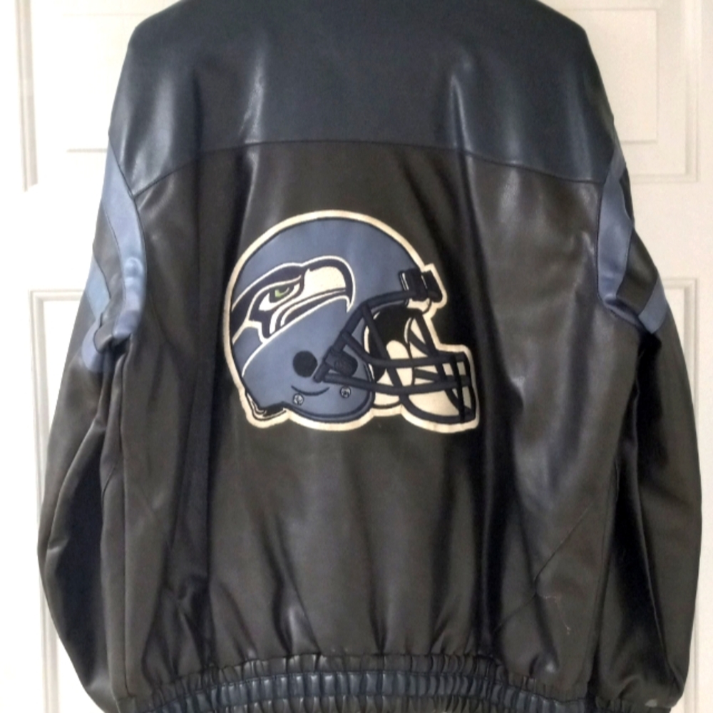 Seattle Seahawks Leather Jacket size Large